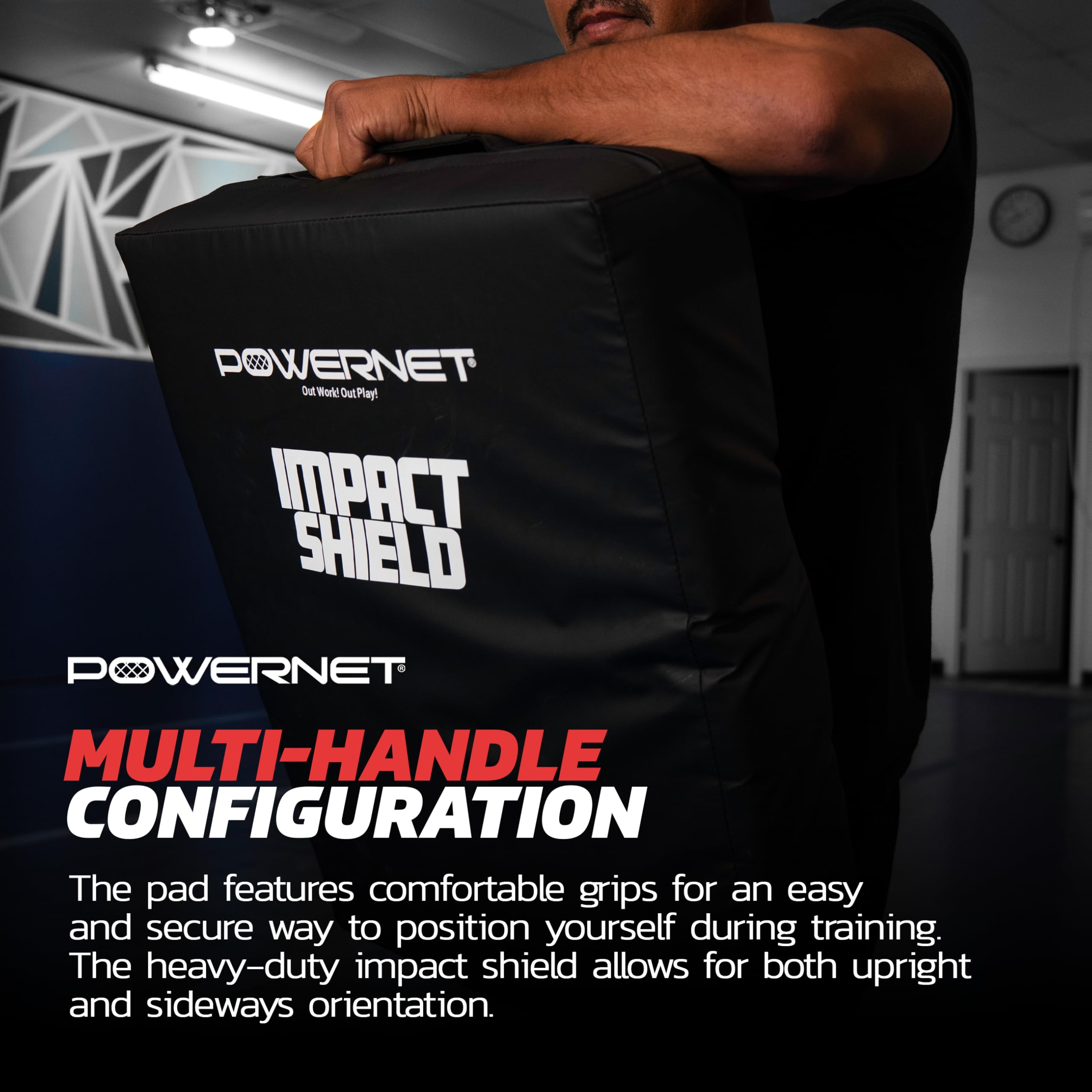 PowerNet Impact Shield, Heavy Duty Impact Pad for Contact Sports - Football, Basketball, Soccer, Rugby & Martial Arts Training Equipment, Durable Sports Pad with Multi-Handle Grips - Image 6